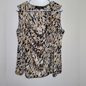 LeSuit Separates Women's Sleeveless Cowl Neck Top - Black, White, Tan‎ 2X